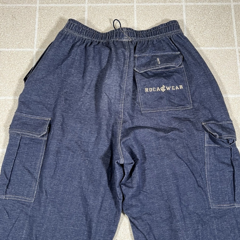 Vintage Y2K Rocawear Cargo Sweatpants Baggy Hiphop Skate Rap Size L Wide Leg - Picture 6 of 10